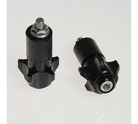 A-Pro - Contrapesos universales redondeados para manillar de motos Mofa, 17 mm, negro