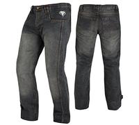 A-pro Jeans Moto Scooter Homologado CE Protectores Refuerzo Lados Pantalon Negro 44