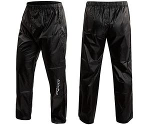 A-pro Lluvia Moto Pantalones Impermeables Waterproof Traje Motorista Negro XXL