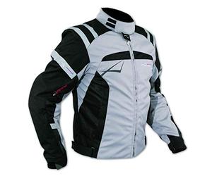 A-pro Sport Touring Moto tela Cordura Chaqueta protectores CE Scooters Gris L