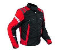 A-pro Sport Touring Moto tela Cordura Chaqueta protectores CE Scooters Rojo M
