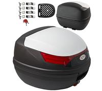 A-Pro - Top case, maletín para moto, quad, 32 litros, universal, blanco