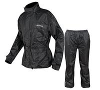 A-pro Traje de lluvia impermeable para motocicleta, 2 piezas, chaqueta para pantalones y scooter, talla S