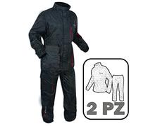 A-Pro Traje de moto lluvia lluvia impermeable negro 3XL