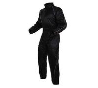 A-pro Traje impermeable lluvia chaqueta Moto Scooter Impermeable Unisex Negro 3XL