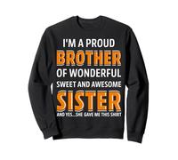 A Proud Brother of Wonderful Sweet Awesome Sister Christmas Sudadera