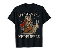A provocar un alboroto, un Gatito con un Caracol montado en la Capa Camiseta