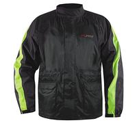 A prueba de agua de lluviaMoto traje chaqueta impermeable con capucha Fluo L
