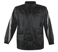 A prueba de agua de lluviaMoto traje chaqueta impermeable con capucha Plata XL