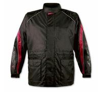 A prueba de agua de lluviaMoto traje chaqueta impermeable con capucha Rojo M