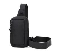 A-QMZL Mochila de un solo hombro para hombre, bolso bandolera impermeable hombro Sling Bag Pequeño Crossbody Bag Bolsos Pecho Bolsa Viaje Senderismo Ciclismo Trekking, Negro , Moda