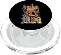 A Queen Was Born In June 1996 29 Years Old 29th Birthday PopSockets PopGrip para MagSafe