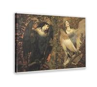 A.R.K. Horton - Lienzo decorativo para pared, diseño de pájaros de alegría y tristeza - Sirina y Alkonost - Marco de regalo (30 x 45 cm)