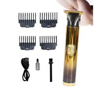 A/R Recortadoras de pelo en relieve, cortapelos recargables para hombres | Cortacésped de pelo inalámbrico de hoja en T para bigotes, pelo de nariz, aseo con 4 peines de guía