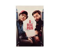 A Real Pain Movie Póster Pintura Decorativa Lienzo Arte de Pared Salón Póster Dormitorio Pintura, Arte de Pared Impresión de Imagen Moderna Decoración de Habitación Familiar 24 x 36 Pulgadas (60 x 90