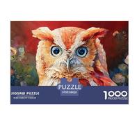 A_Red_Owl_with_Blue_Eyes 1000 Stück Ökopapier Puzzle Red Owl Stressabbau Familienspiel Puzzles Für Erwachsene Und Kinder 38x26cm/1000pcs