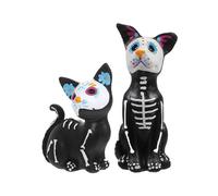 a refined and engaging product description based on your input: **2pcs Dog Resin Statues - Halloween Animal Figurines for Haunted House Decor &