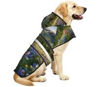 A Riot Of Color - Impermeable para perro con ropa impermeable ajustable para mascotas, chaqueta impermeable ligera para perro con tira reflectante para caminar al aire libre y senderismo