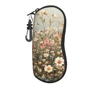 A Riot Of Colorful Flowers In Full Bloom - Funda de neopreno suave para gafas de sol con cremallera, duradera, portátil, para hombres y mujeres