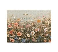 A Riot Of Colorful Flowers In Full Bloom - Rompecabezas de madera de 500 piezas para adultos, rompecabezas desafiante para juegos de tamaño de juego de 15 x 20.4 pulgadas