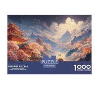 A River Flows Between The Mountains 1000 Piece Corte Preciso Rompecabezas Dreamlike Pavilion Vibrante Jigsaw Regalo Niños 38x26cm/1000pcs
