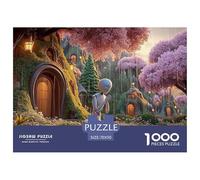 A Robot Praying Under A Cherry Tree 1000 Piezas Cartón Fuerte Rompecabezas Preying Robot Liberador De Estrés Juego Familiar Puzzle Juego De Desafío Difícil 70x50cm/1000pcs