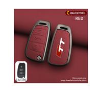 (A-rojo) Para Audi TT TTRS 8j 8n 8s mk1 mk2 mk3 S line, carcasa de aleación de zinc con logotipo personalizado