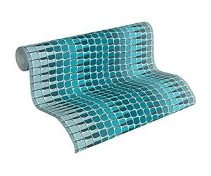 A.S. Création 327273 Harmony in Motion by Mac Stopa - Papel pintado (10,05 x 0,53 m), diseño de flores, Azul, gris, blanco., 10,05 m (Länge) x 0,53 m (Breite)