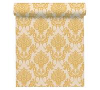 A.S. Création 344924 34492-4 Chateau 5 - Papel pintado (10,05 m x 0,53 m), diseño barroco, color amarillo y crema