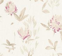 A.S. Création 344981 - Papel pintado, Vinilo. Fieltro, Beige, Metallic, Lila, 10,05 m x 0,53 m