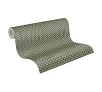 A.S. Création 379585 37958-5 - Papel pintado geométrico (10,05 x 0,53 m), diseño geométrico, color verde y dorado