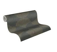 A.S. Création 380274 38027-4 - Papel pintado para pared (10,05 x 0,53 m), diseño de cuba, color gris y negro metálico