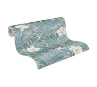 A.S. Création 380285 38028-5 - Papel pintado, diseño floral, color beige y azul