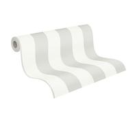 A.S. Création 381012 38101-2 - Papel pintado a rayas (10,05 x 0,53 m), color gris y blanco