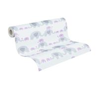 A.S. Création 381132 38113-2 - Papel pintado para pared (10,05 x 0,53 m), diseño de animales, color rosa, gris y blanco