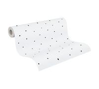 A.S. Création 381391 Little Love - Papel pintado para habitación infantil, diseño de lunares, color blanco y negro