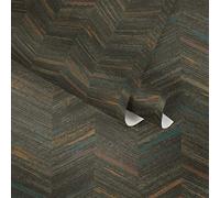 A.S. Création 383092 - Papel pintado (10,05 x 0,53 m), diseño geométrico, color marrón y gris