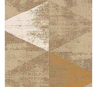 A.S. Création 383536 - Papel pintado para salón, diseño geométrico, 3D, 10,05 x 0,53 m, color dorado y amarillo
