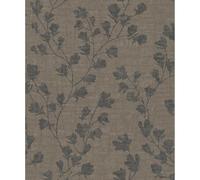 A.S. Création 387472 Nara - Papel pintado (10,05 x 0,53 m), diseño floral, color gris y negro