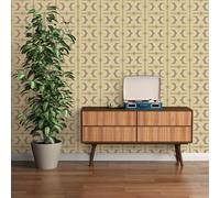 A.S. Création 395333-8,50 m x 0,53 m - Papel pintado retro de los años 70 (8,50 x 0,53 m), color marrón y verde