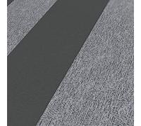 A.S. Création Attractive 2 390294 - Papel pintado a rayas (10,05 m x 0,53 m), diseño de rayas, color negro y gris