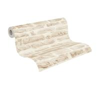 A.S. Création Best of wood 'n Stone - Papel pintado 2 nd Edition en fotorealistische piedra natural 10,05 m x 0,53 m Beige Marrón fabricado en Alemania 355801 35580 - 1, Beige, 355803