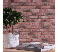 A.S. Création Bricks & Stones 388121 - Papel pintado (10,05 m x 0,53 m), color rojo y gris