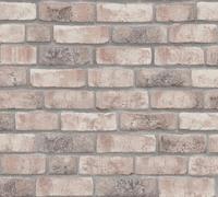 A.S. Création Bricks & Stones 388122 - Papel pintado (10,05 x 0,53 m, fabricado en Alemania), color gris y beige