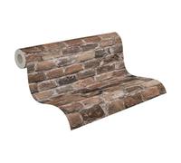 A.S. Création Bricks & Stones 388142 - Papel pintado (10,05 m x 0,53 m), color marrón