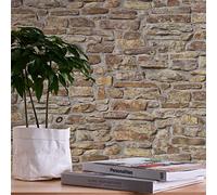 A.S. Création Bricks & Stones 388151 - Papel pintado (10,05 x 0,53 m), color beige y amarillo