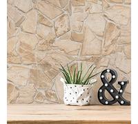 A.S. Création Bricks & Stones 389329 - Papel pintado (10,05 m x 0,53 m), color beige