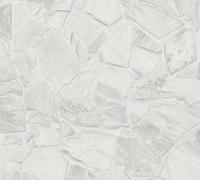 A.S. Création Bricks & Stones 389350 - Papel pintado (10,05 m x 0,53 m), color gris claro
