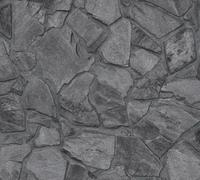 A.S. Création Bricks & Stones 389367 - Papel pintado (10,05 m x 0,53 m), color negro