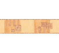 A.S. Création cenefa autoadhesivo Stick Ups marrón naranja 5,00 m x 0,13 m 900647